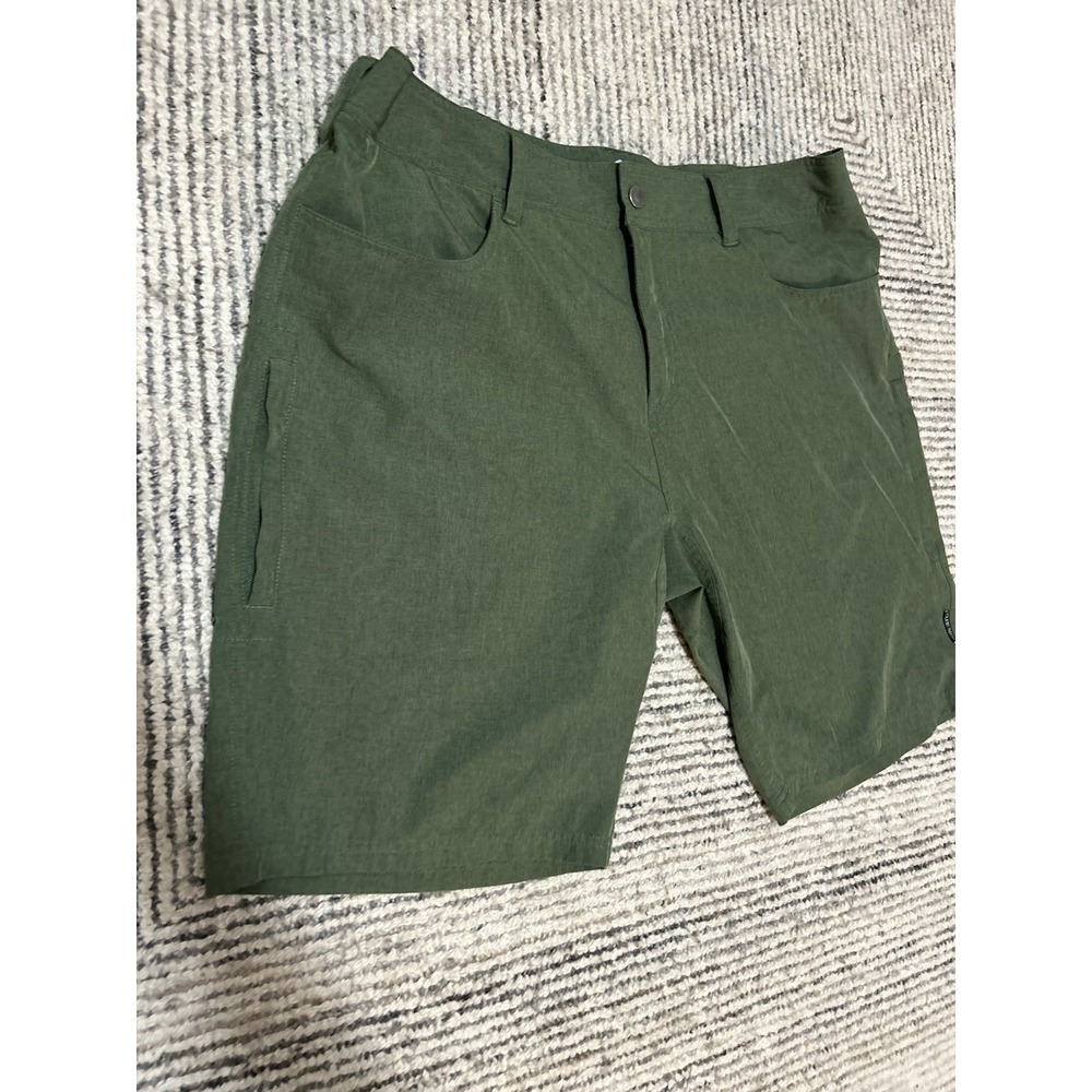 Club Ride Cycling Shorts Mens XL Green Stretch Zip Pocket Bike Trail